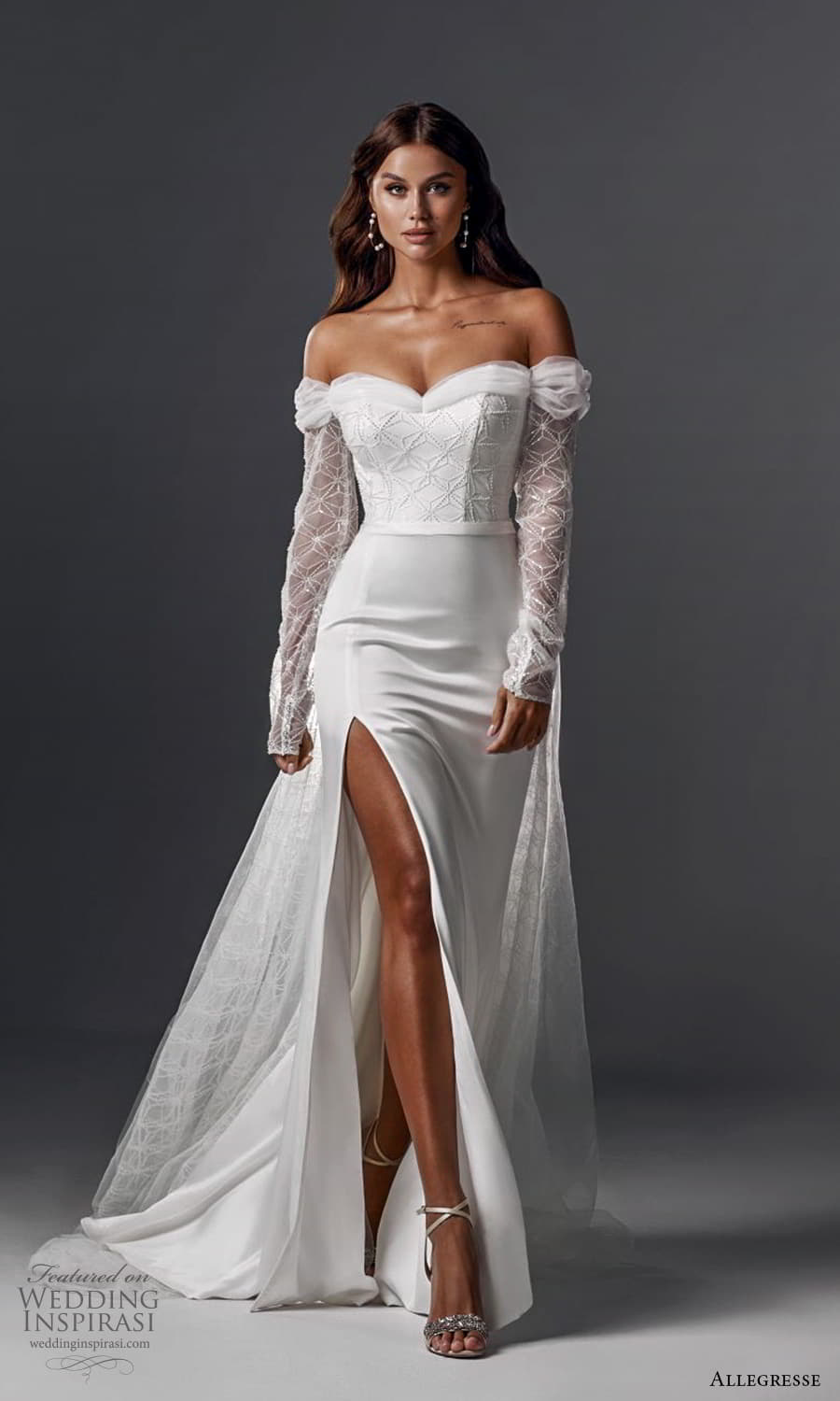 allegresse 2022 bridal off shoulder long sleeve semi sweetheart neckline embellished bodice sheath wedding dress slit skirt (24) mv allegresse 2022 bridal off shoulder long sleeve semi sweetheart neckline embellished bodice sheath wedding dress slit skirt (24) mv