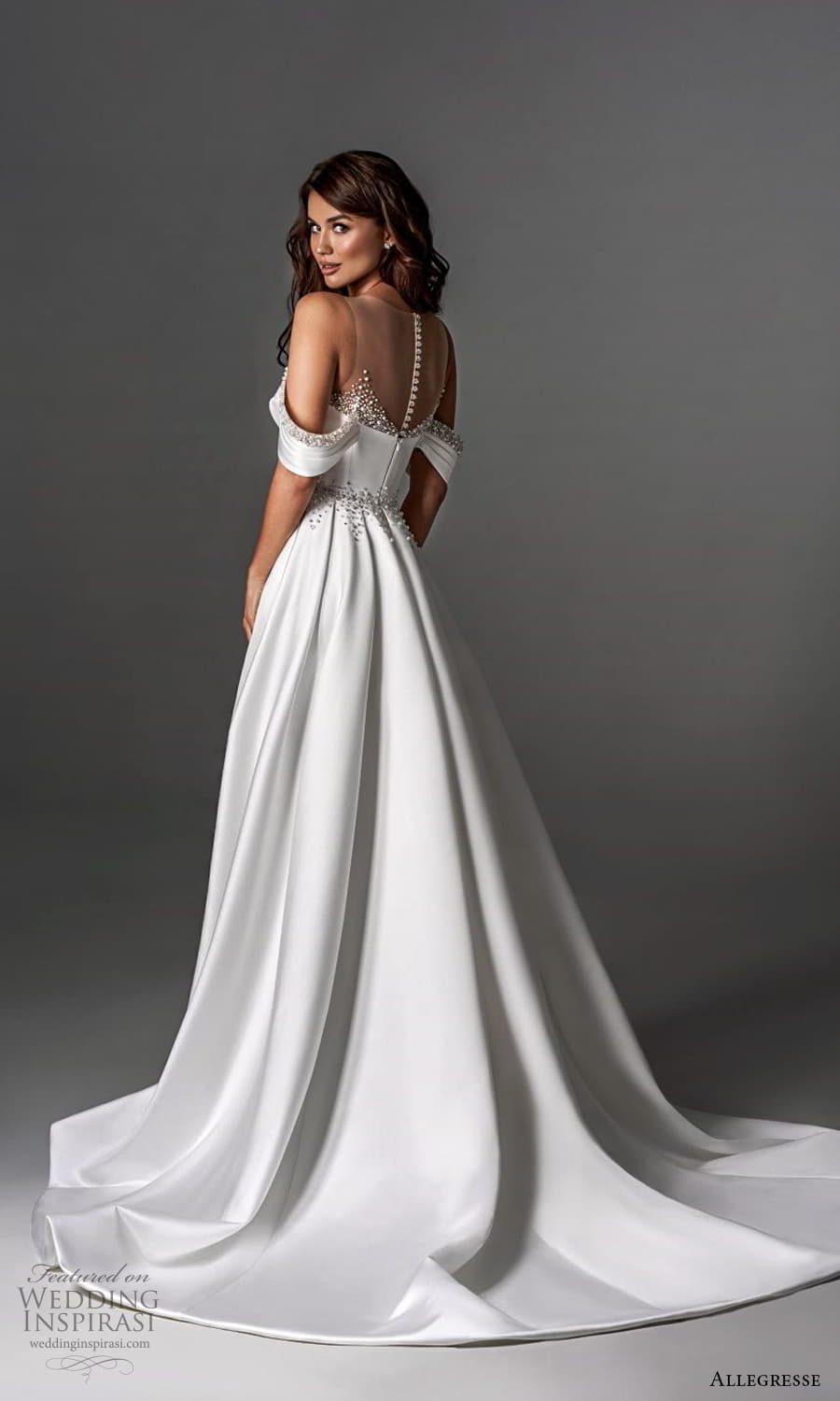 allegresse 2022 bridal off shoulder strap embellished sweetheart neckline clean minimalist a line wedding dress slit skirt chapel (9) bv allegresse 2022 bridal off shoulder strap embellished sweetheart neckline clean minimalist a line wedding dress slit skirt chapel (9) bv