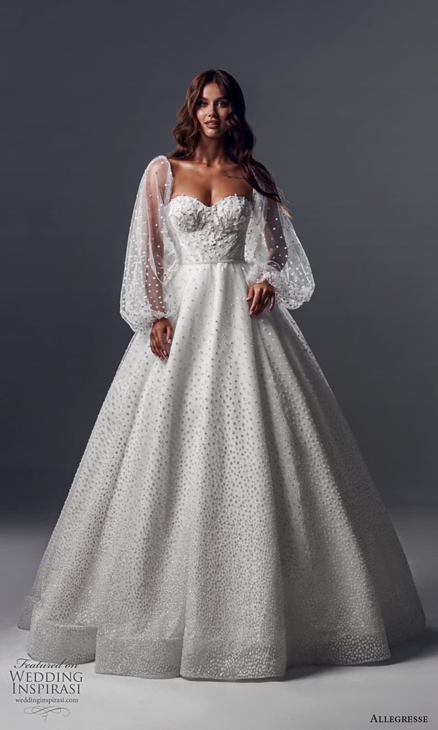 allegresse 2022 bridal sheer balloon sleeve sweetheart necklne embellished a line ball gown wedding dress chapel train (16) mv allegresse 2022 bridal sheer balloon sleeve sweetheart necklne embellished a line ball gown wedding dress chapel train (16) mv