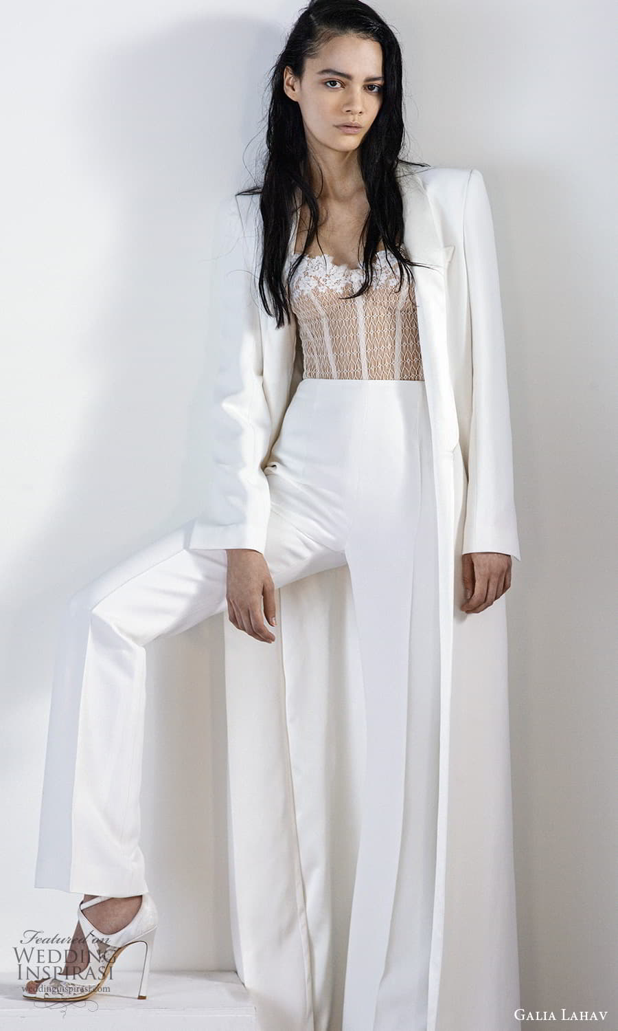 galia lahav 2022 pret bridal floor length coat trouser pants bustier corset top wedding dress (1) mv galia lahav 2022 pret bridal floor length coat trouser pants bustier corset top wedding dress (1) mv