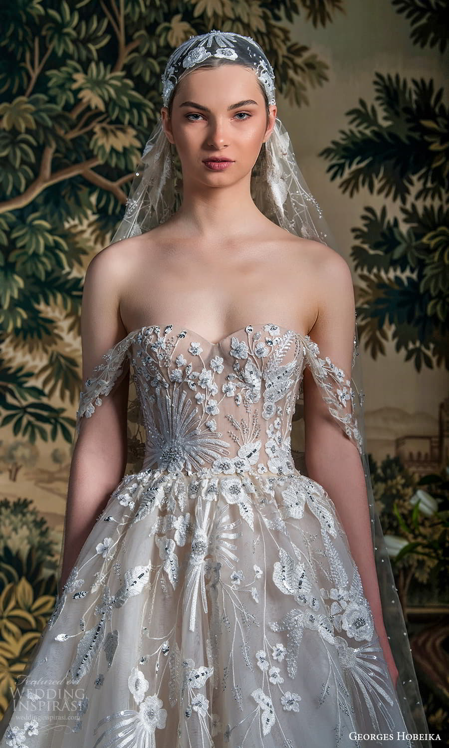 georges hobeika spring 2022 bridal off shoulder straps sweetheart neckline fully embellished a line ball gown wedding dress chapel train (2) zv georges hobeika spring 2022 bridal off shoulder straps sweetheart neckline fully embellished a line ball gown wedding dress chapel train (2) zv