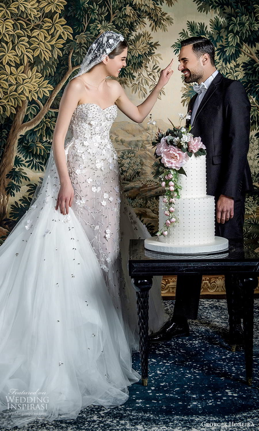 georges hobeika spring 2022 bridal strapless sweetheart neckline fully embellished sheath wedding dress a line overskirt (10) mv georges hobeika spring 2022 bridal strapless sweetheart neckline fully embellished sheath wedding dress a line overskirt (10) mv