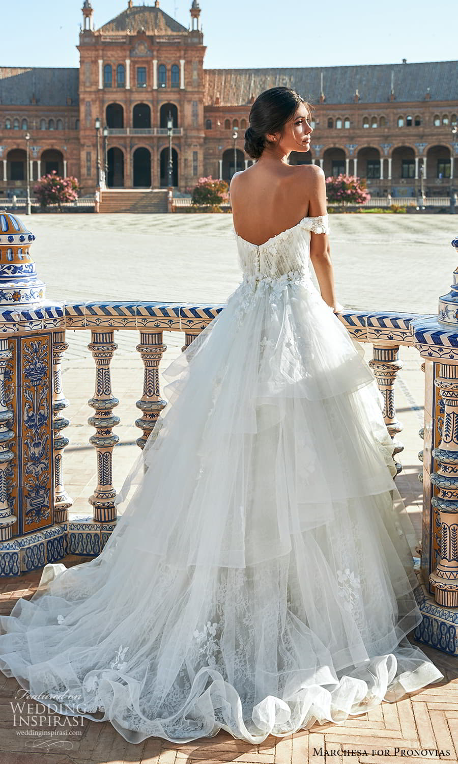 marchesa for pronovias 2022 bridal off shoulder straps sweetheart neckline embellished bodice a line ball gown wedding dress chapel train (3) bv marchesa for pronovias 2022 bridal off shoulder straps sweetheart neckline embellished bodice a line ball gown wedding dress chapel train (3) bv