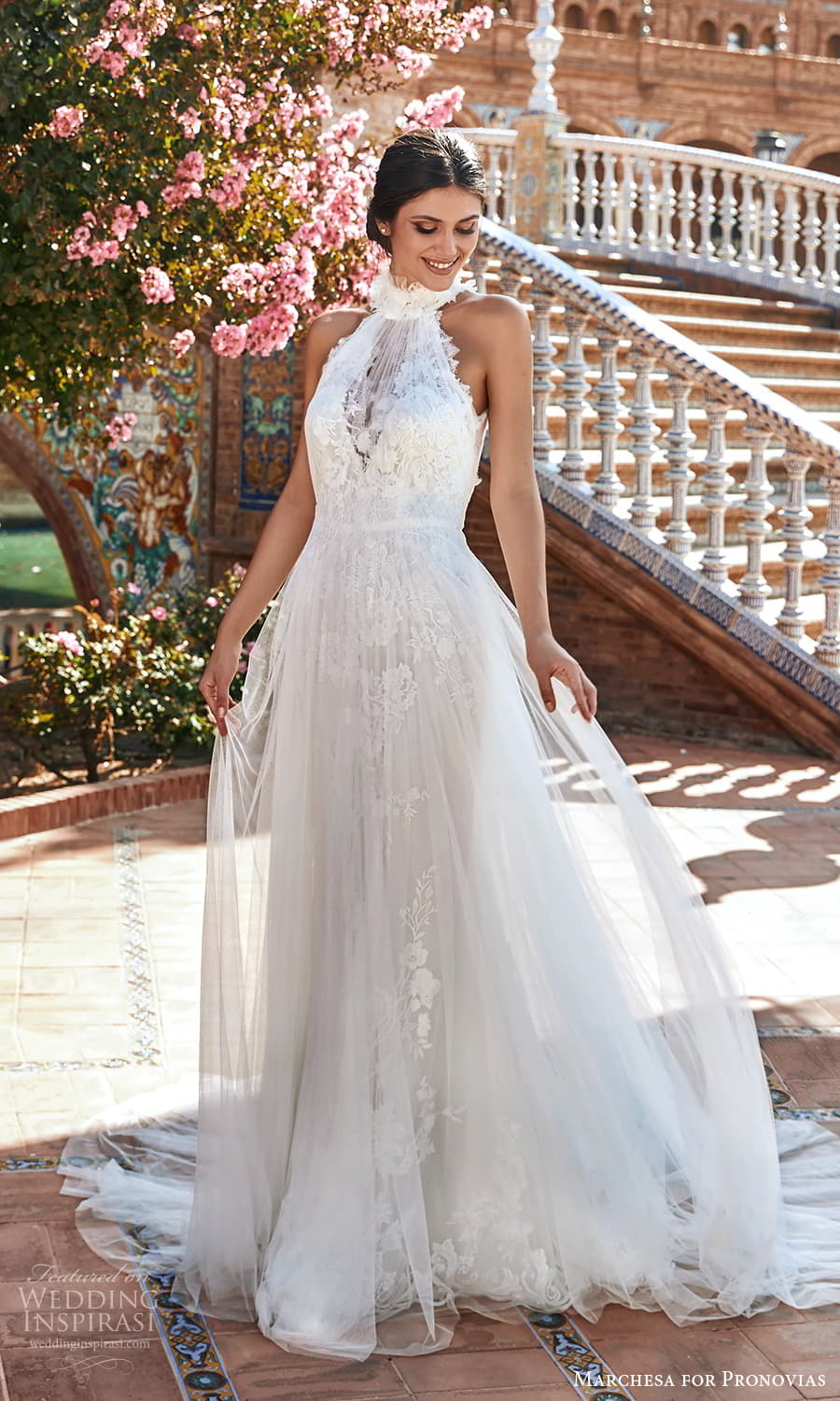 marchesa for pronovias 2022 bridal sleeveless high halter neckline embellished a line wedding derss chapel train sheer (14) mv marchesa for pronovias 2022 bridal sleeveless high halter neckline embellished a line wedding derss chapel train sheer (14) mv