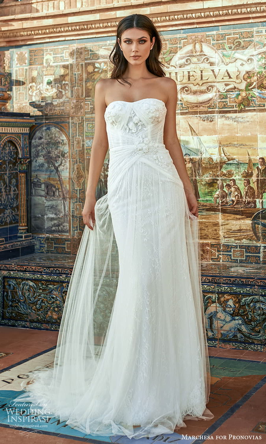 marchesa for pronovias 2022 bridal strapless semi sweetheart neckline sheath wedding dress sweep train (15) mv marchesa for pronovias 2022 bridal strapless semi sweetheart neckline sheath wedding dress sweep train (15) mv