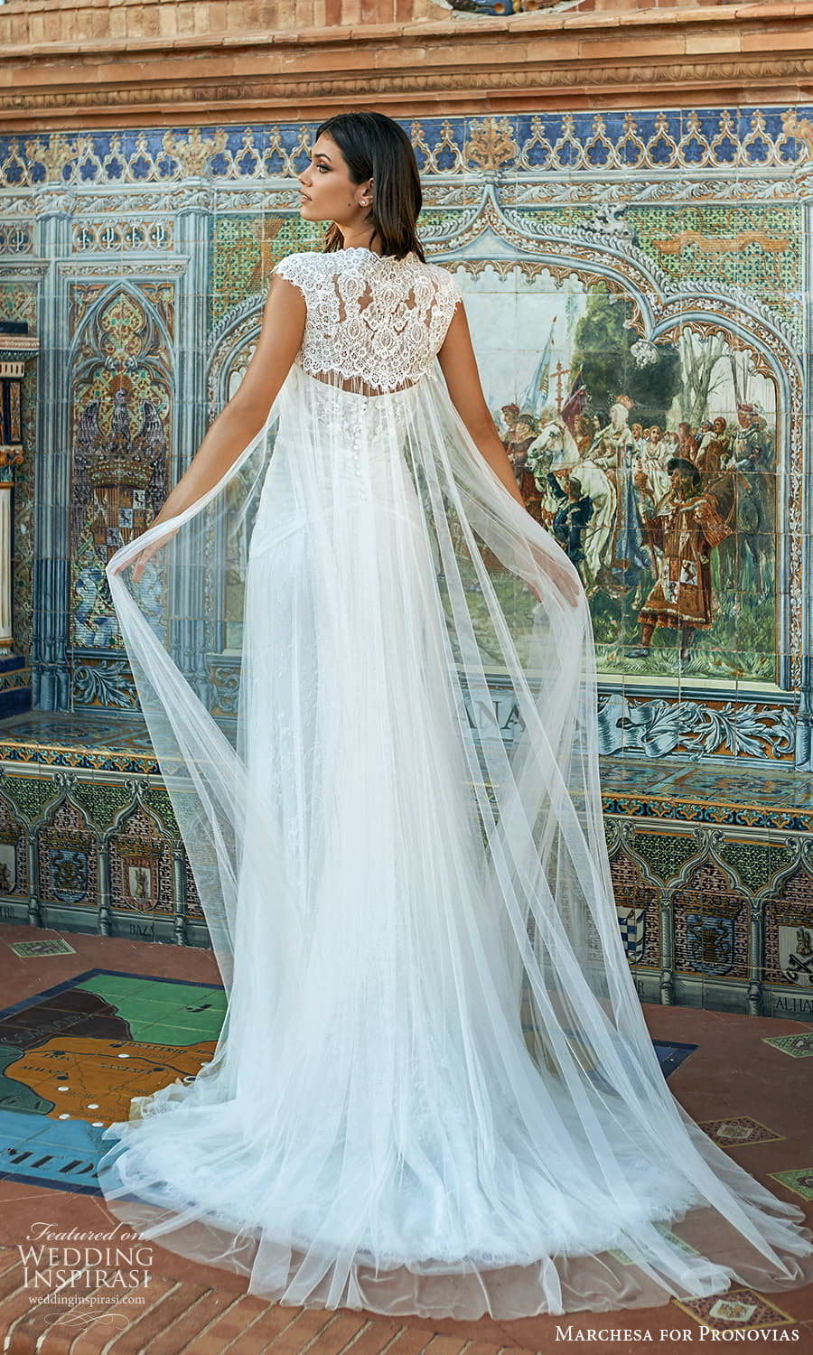 marchesa for pronovias 2022 bridal strapless semi sweetheart neckline sheath wedding dress sweep train cap sleeve cape (15) bv marchesa for pronovias 2022 bridal strapless semi sweetheart neckline sheath wedding dress sweep train cap sleeve cape (15) bv