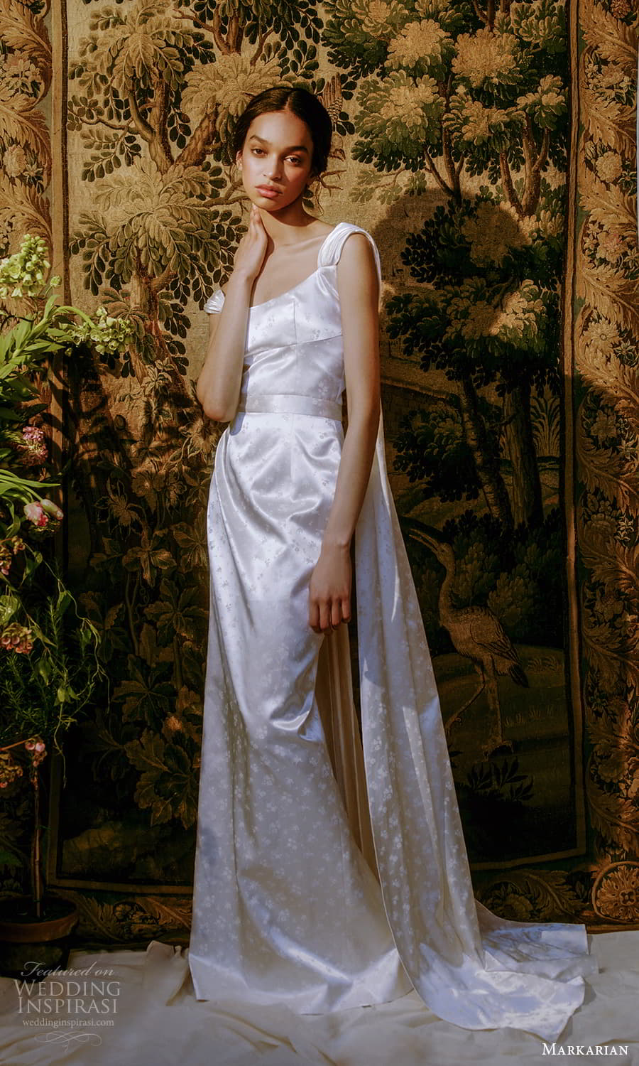 markarian spring 2022 bridal sleeveless straps square neckline clean sheath wedding dress chapel train (8) mv markarian spring 2022 bridal sleeveless straps square neckline clean sheath wedding dress chapel train (8) mv
