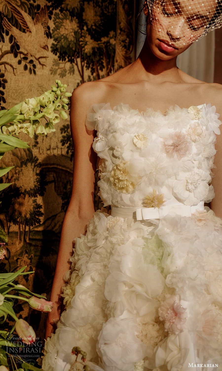 markarian spring 2022 bridal strapless straight across neckline embellished short wedding dress (8) zv markarian spring 2022 bridal strapless straight across neckline embellished short wedding dress (8) zv