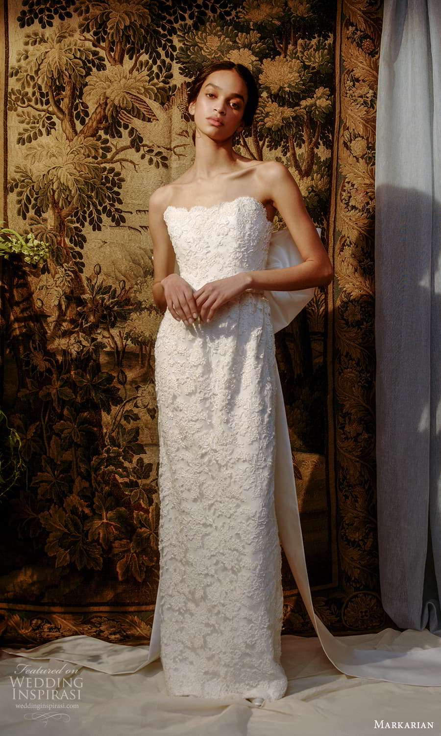 markarian spring 2022 bridal strapless straight neckline fully embellished sheath wedding dress chapel train (6) mv markarian spring 2022 bridal strapless straight neckline fully embellished sheath wedding dress chapel train (6) mv