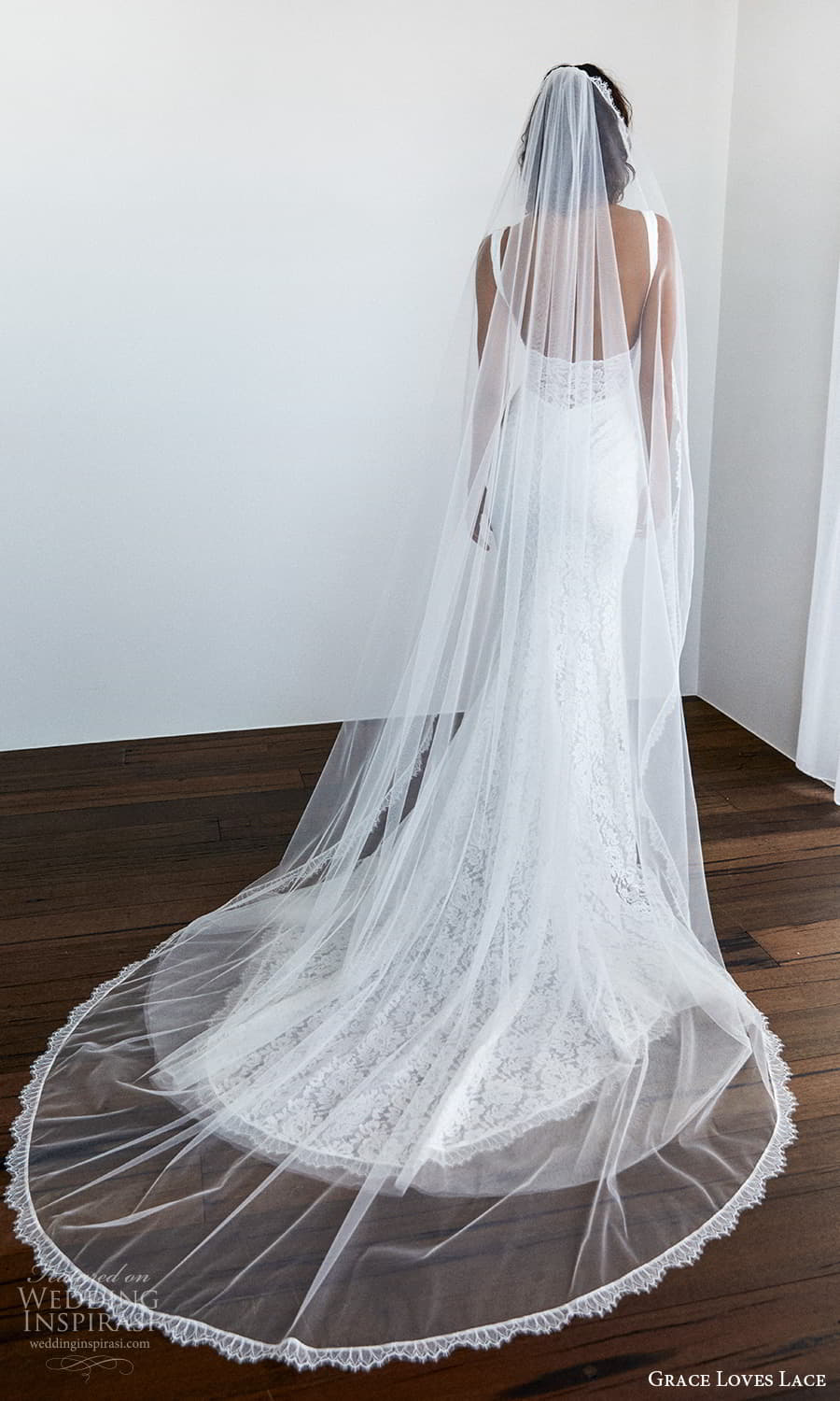grace loves lace 2021 capsule bridal sleeveless straps v neckline fully embellished lace sheath wedding dress chapel train veil (2) bv grace loves lace 2021 capsule bridal sleeveless straps v neckline fully embellished lace sheath wedding dress chapel train veil (2) bv