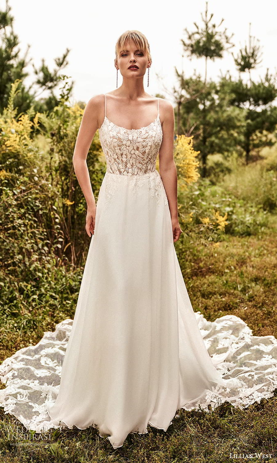 lillian west fall 2021 bridal sleeveless straps scoop neckline embellished lace bodice clean skirt a line wedding dress chapel train (8) mv lillian west fall 2021 bridal sleeveless straps scoop neckline embellished lace bodice clean skirt a line wedding dress chapel train (8) mv