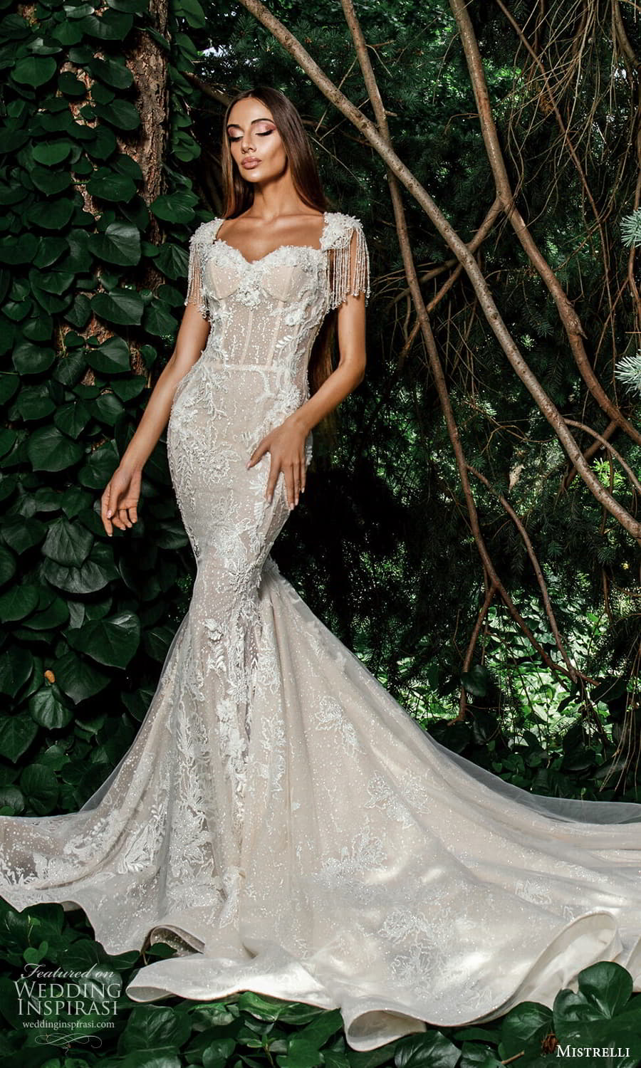 mistrelli 2022 misteriosa bridal cap sleeve queen anne sweetheart neckline fully embellished sheath mermaid wedding dress chapel train (14) mv mistrelli 2022 misteriosa bridal cap sleeve queen anne sweetheart neckline fully embellished sheath mermaid wedding dress chapel train (14) mv