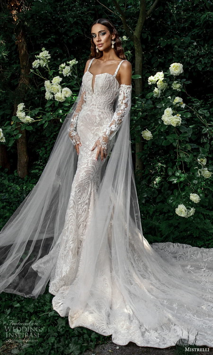mistrelli 2022 misteriosa bridal detached long sheer sleeves sleeveless straps sweetheart neckline fully embellished sheath wedding dress chapel train (15) mv mistrelli 2022 misteriosa bridal detached long sheer sleeves sleeveless straps sweetheart neckline fully embellished sheath wedding dress chapel train (15) mv