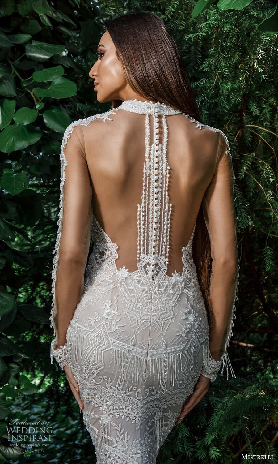 mistrelli 2022 misteriosa bridal sheer long sleeve high neckline fully embellished lace sheath wedding dress chapel train sheer back (11) zbv mistrelli 2022 misteriosa bridal sheer long sleeve high neckline fully embellished lace sheath wedding dress chapel train sheer back (11) zbv