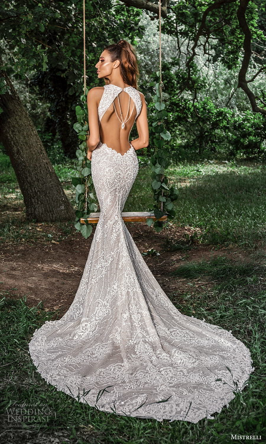 mistrelli 2022 misteriosa bridal sleeveless straps plunging v neckline fully embellished sheath wedding dress chapel train cutout open back(1) bv