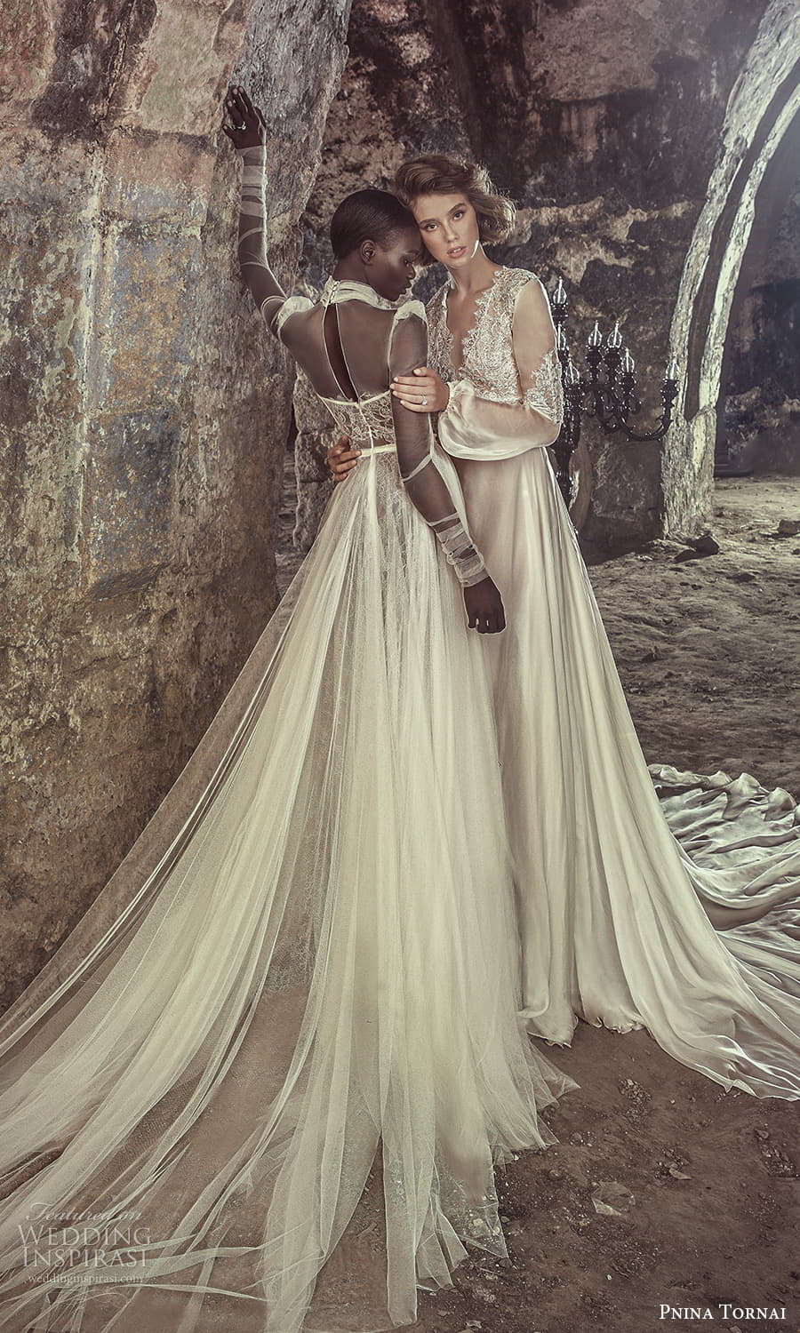 pnina tornai 2021 bridal bishop sleeves v neckline embellished lace bodice clean skirt a line wedding dress chapel train (11) sv pnina tornai 2021 bridal bishop sleeves v neckline embellished lace bodice clean skirt a line wedding dress chapel train (11) sv