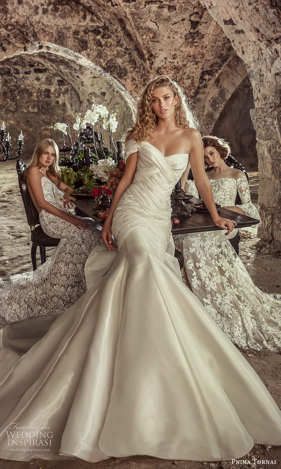 pnina tornai 2021 bridal strapless sweetheart neckline pleated bodice clean modern fit flare mermaid wedding dress chapel train bow back (19) fv pnina tornai 2021 bridal strapless sweetheart neckline pleated bodice clean modern fit flare mermaid wedding dress chapel train bow back (19) fv