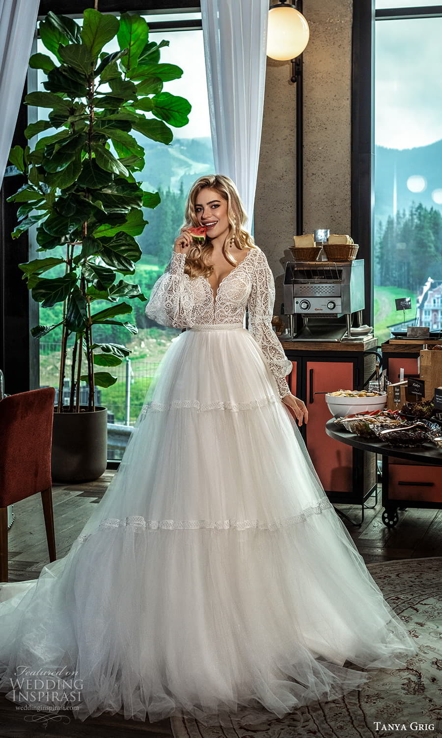 tanya grig 2022 bridal bishop sleeve v neckline embellished bodice a line ball gown wedding dress chapel train (12) mv tanya grig 2022 bridal bishop sleeve v neckline embellished bodice a line ball gown wedding dress chapel train (12) mv