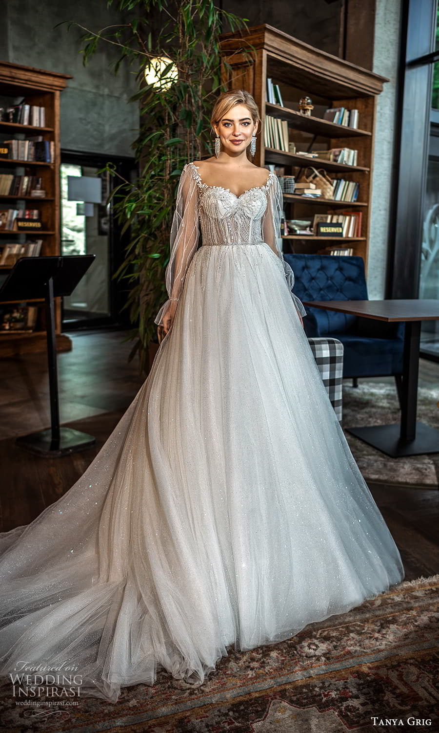 tanya grig 2022 bridal sheer bishop sleeve sweetheart neckline fully embellished princess line ball gown wedding dress chapel train (19) mv tanya grig 2022 bridal sheer bishop sleeve sweetheart neckline fully embellished princess line ball gown wedding dress chapel train (19) mv