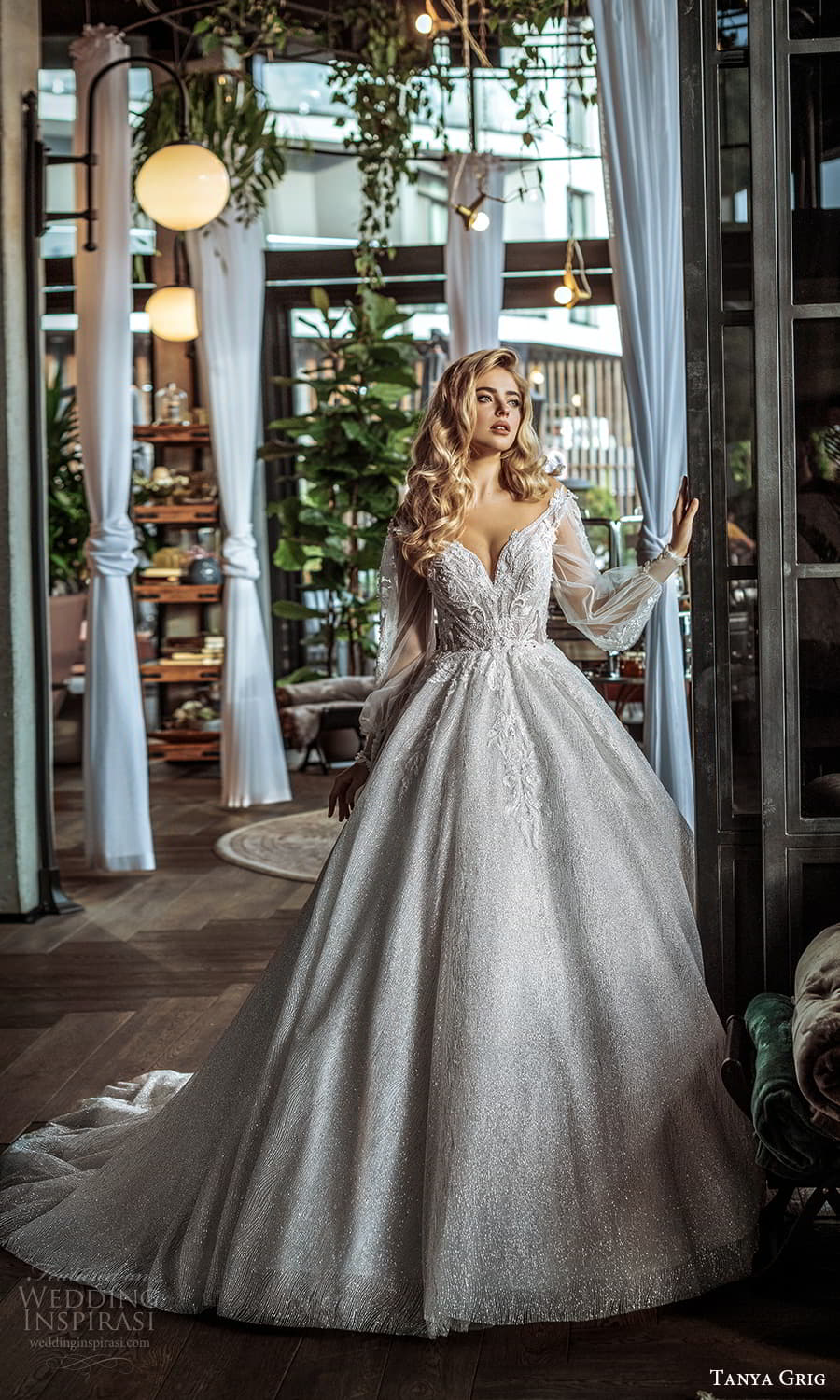 tanya grig 2022 bridal sheer bishop sleeves off shoulder sweetheart neckline fully embellished a line ball gown wedding dress chapel train (4) mv tanya grig 2022 bridal sheer bishop sleeves off shoulder sweetheart neckline fully embellished a line ball gown wedding dress chapel train (4) mv