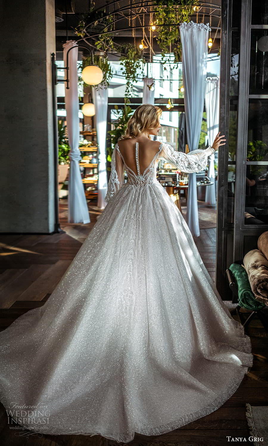 tanya grig 2022 bridal sheer bishop sleeves off shoulder sweetheart neckline fully embellished a line ball gown wedding dress chapel train v back (4) bv tanya grig 2022 bridal sheer bishop sleeves off shoulder sweetheart neckline fully embellished a line ball gown wedding dress chapel train v back (4) bv