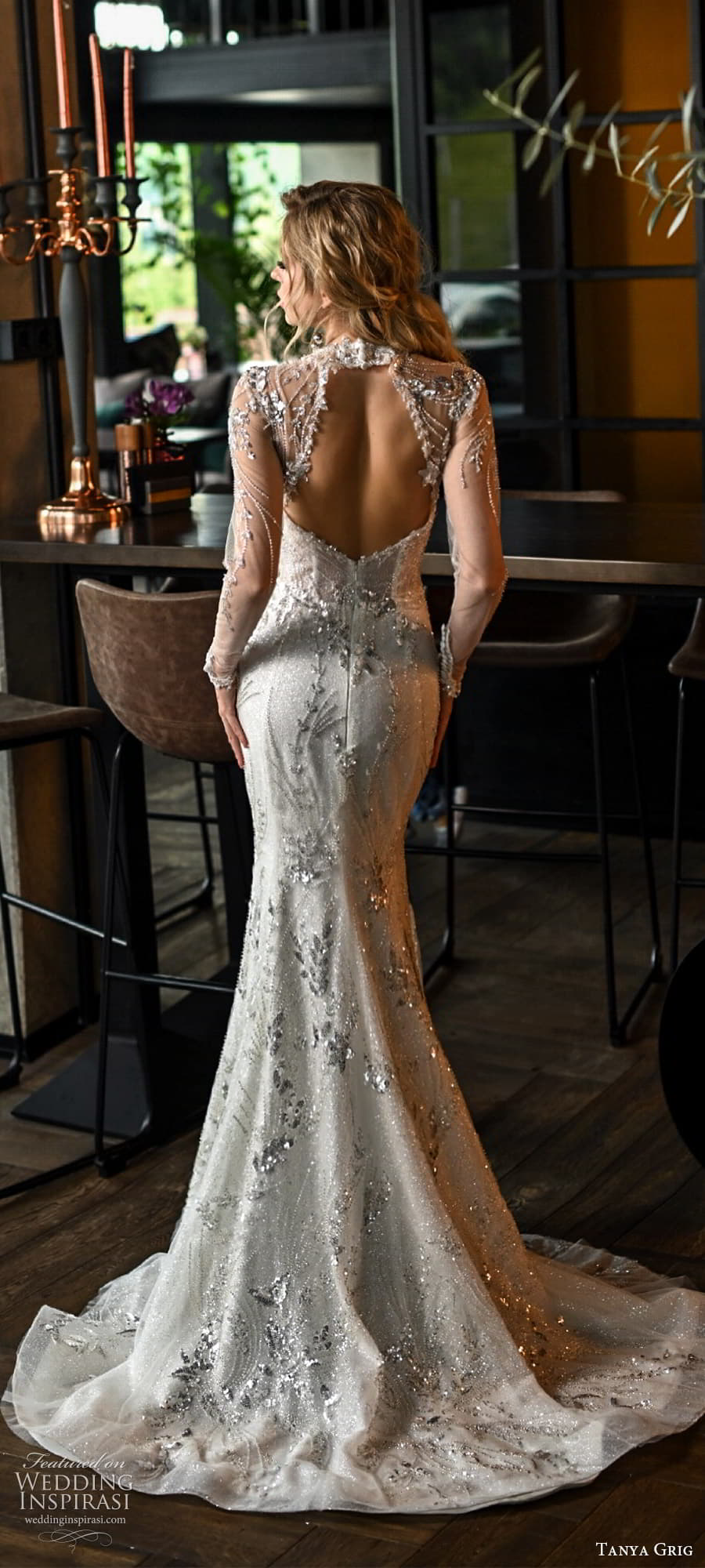 tanya grig 2022 bridal sheer sleeve illusion high neck sweetheart neckline fully embellished sheat wdding dress a line overskirt chapel train keyhole back (3) bv tanya grig 2022 bridal sheer sleeve illusion high neck sweetheart neckline fully embellished sheat wdding dress a line overskirt chapel train keyhole back (3) bv