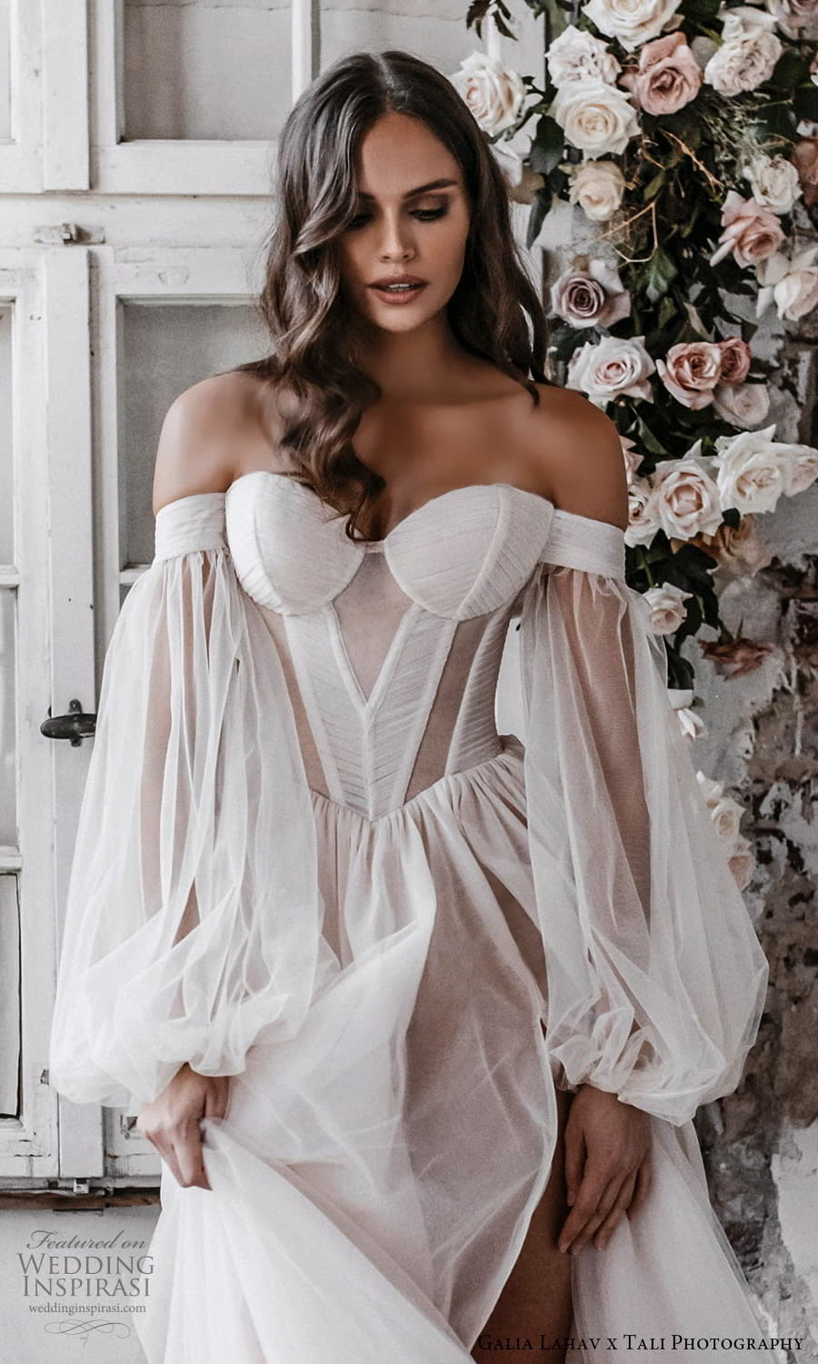 gala galia lahav 2022 capsule bridal long balloon sleeve off shoulder sweetheart neckline clean minimalist a line ball gown wedding dress chapel train blush (4) zv gala galia lahav 2022 capsule bridal long balloon sleeve off shoulder sweetheart neckline clean minimalist a line ball gown wedding dress chapel train blush (4) zv