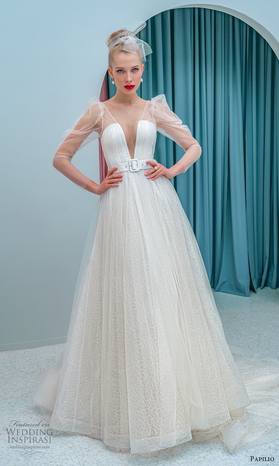 papilio 2022 bridal long sheer puff sleeve v neckline ruched bodice a line ball gown wedding dress chapel train (24) mv papilio 2022 bridal long sheer puff sleeve v neckline ruched bodice a line ball gown wedding dress chapel train (24) mv