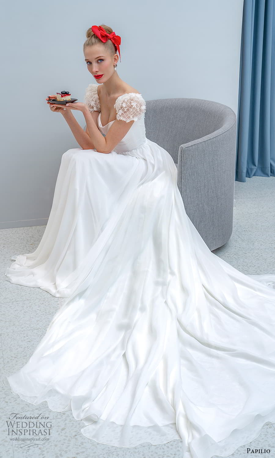 papilio 2022 bridal sheer puff sleeve semi sweetheart neckline clean minimalist a line wedding dress chapel train (28) sv papilio 2022 bridal sheer puff sleeve semi sweetheart neckline clean minimalist a line wedding dress chapel train (28) sv