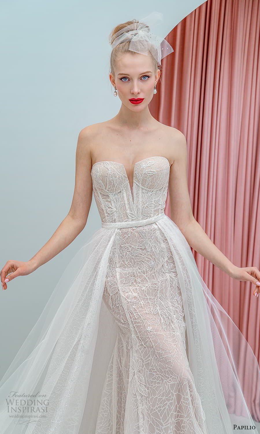 papilio 2022 bridal strapless sweetheart neckline embellished sheath wedding dress chapel trian a line overskirt (10) zv papilio 2022 bridal strapless sweetheart neckline embellished sheath wedding dress chapel trian a line overskirt (10) zv