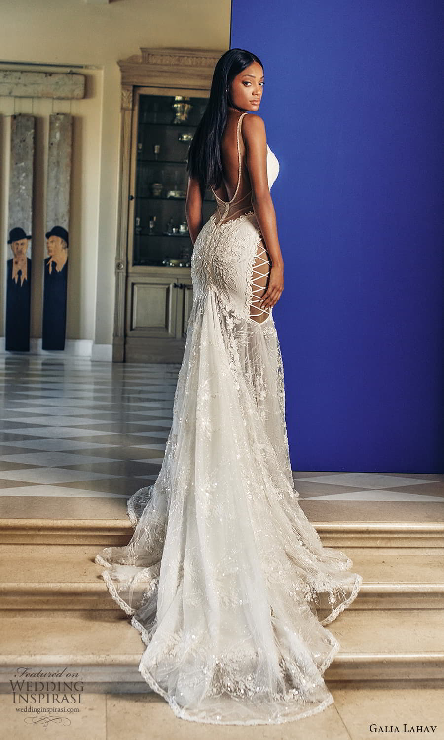galia lahav fall 2022 couture bridal sleeveless straps v neckline fully embellished sheath wedding dress chapel train scoop back (14) bv galia lahav fall 2022 couture bridal sleeveless straps v neckline fully embellished sheath wedding dress chapel train scoop back (14) bv