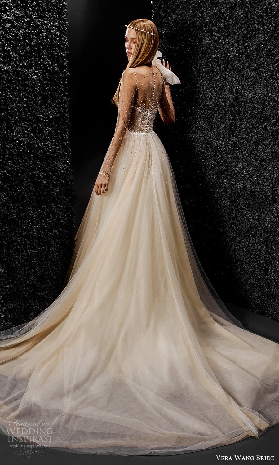 vera wang bride pronovias fall 2021 bridal sheer long sleeve illusion jewel neckline embellished bodice a line ball gown wedding dress chapel train (2) bv vera wang bride pronovias fall 2021 bridal sheer long sleeve illusion jewel neckline embellished bodice a line ball gown wedding dress chapel train (2) bv