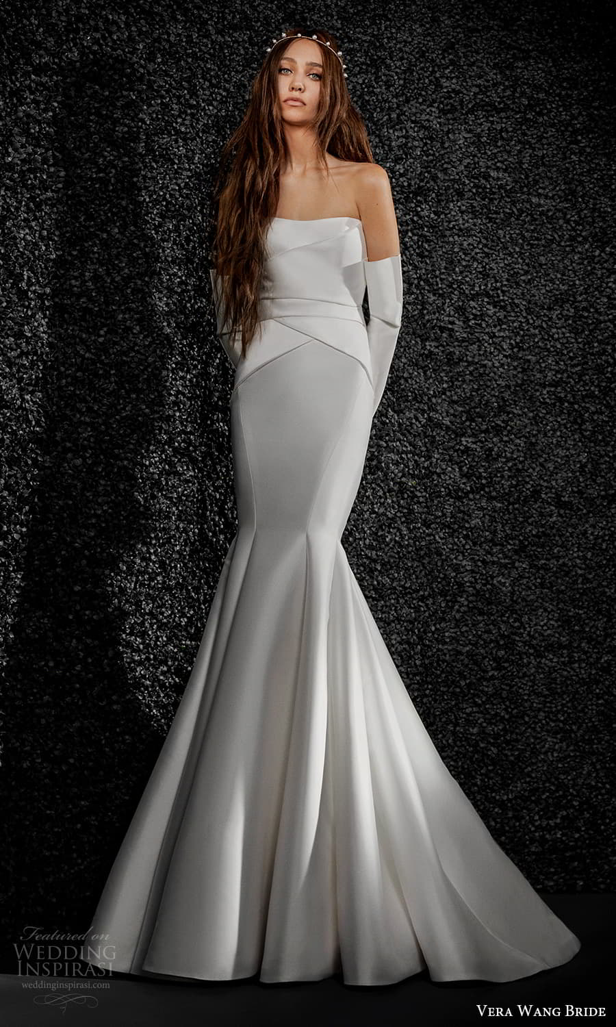 vera wang bride pronovias fall 2021 bridal strapless semi sweetheart neckline clean minimalist fit flare mermaid wedding dress chapel train (28) mv vera wang bride pronovias fall 2021 bridal strapless semi sweetheart neckline clean minimalist fit flare mermaid wedding dress chapel train (28) mv
