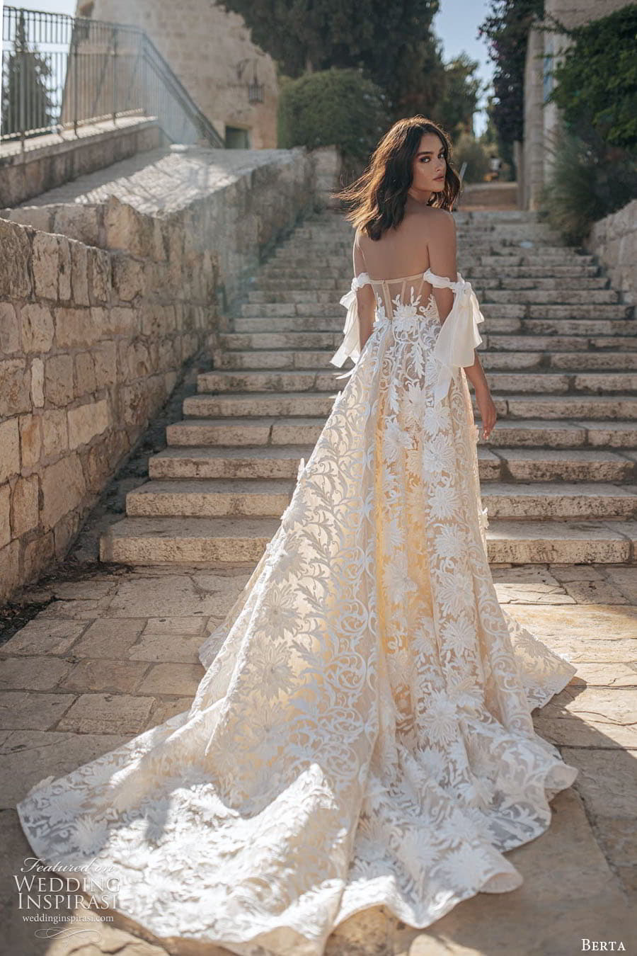 berta fall 2022 bridal off shoulder strap sweetheart neckline embellished lace a line ball gown wedding dress chapel train (8) bv berta fall 2022 bridal off shoulder strap sweetheart neckline embellished lace a line ball gown wedding dress chapel train (8) bv