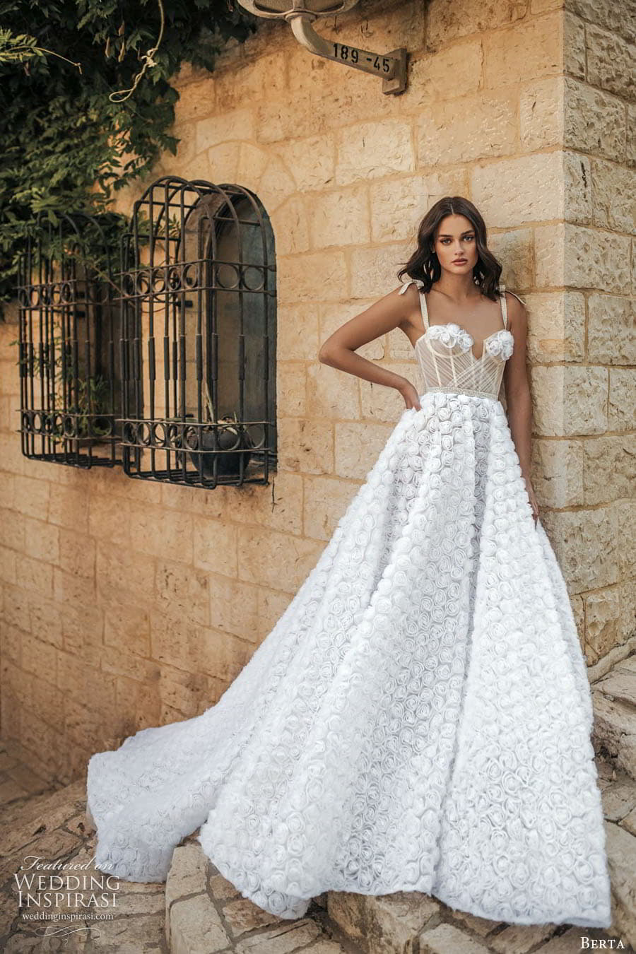 berta fall 2022 bridal sleeveless straps sweetheart neckline embellished textured a line ball gown wedding dress chapel train (10) mv berta fall 2022 bridal sleeveless straps sweetheart neckline embellished textured a line ball gown wedding dress chapel train (10) mv