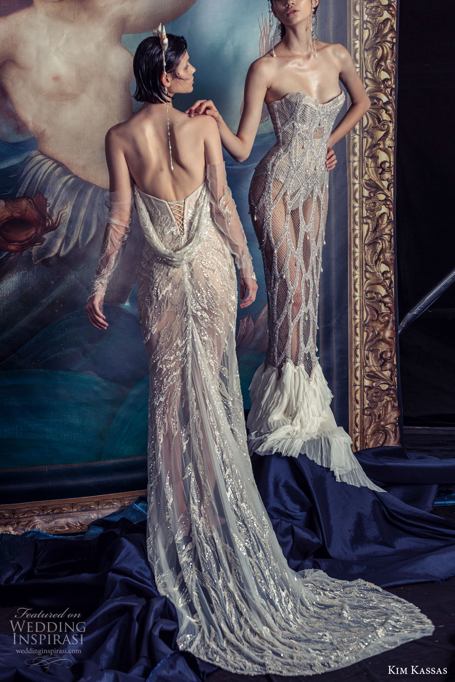 kim kassa couture fall 2022 bridal strapless neckline full embellishment glamorous sheath wedding dress slit skirt short train (14) bv kim kassa couture fall 2022 bridal strapless neckline full embellishment glamorous sheath wedding dress slit skirt short train (14) bv