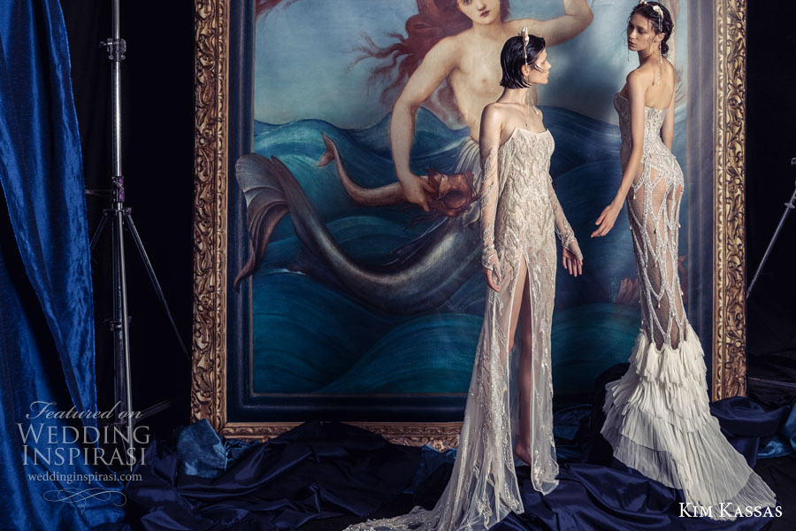 kim kassa couture fall 2022 bridal strapless neckline full embellishment glamorous sheath wedding dress slit skirt short train (14) mv kim kassa couture fall 2022 bridal strapless neckline full embellishment glamorous sheath wedding dress slit skirt short train (14) mv