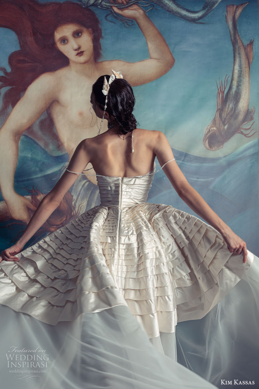 kim kassa couture fall 2022 bridal strapless neckline simple bodice glamorous sheath wedding dress a line overskirt chapel train (11) zbv kim kassa couture fall 2022 bridal strapless neckline simple bodice glamorous sheath wedding dress a line overskirt chapel train (11) zbv