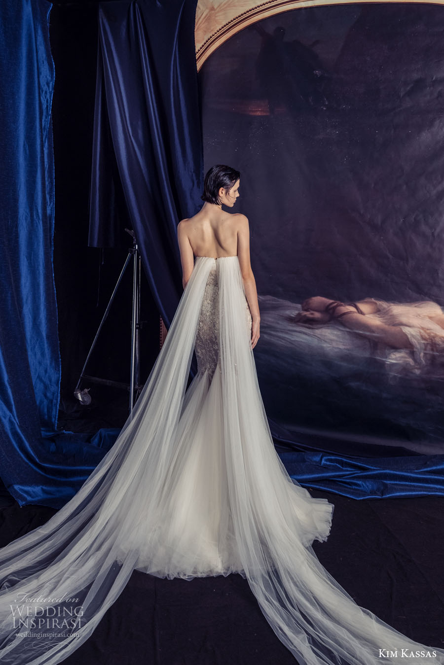 kim kassa couture fall 2022 bridal strapless straight across neckline heavily embellished bodice mermaid wedding dress mid back medium train (6) bv