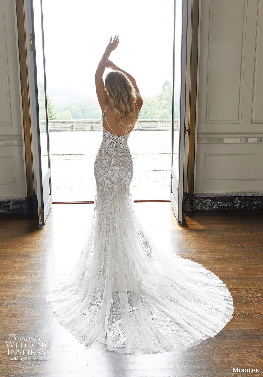 morilee fall 2022 bridal sleeveless straps plunging v neckline fully embellished lace sheath wedding dress chapel train (2) bv morilee fall 2022 bridal sleeveless straps plunging v neckline fully embellished lace sheath wedding dress chapel train (2) bv