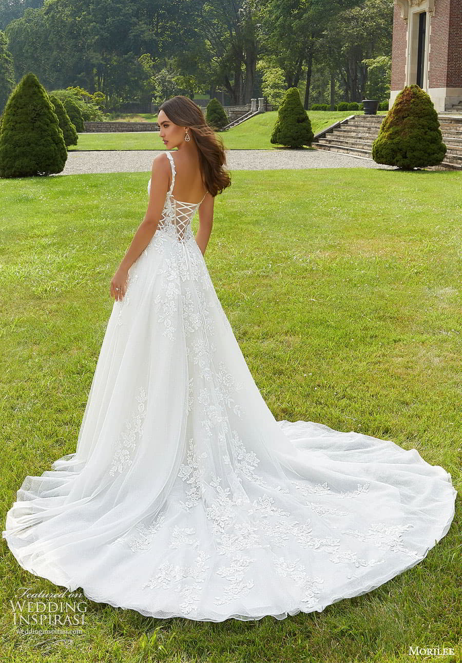 morilee fall 2022 bridal sleeveless straps sweetheart neckline embellished lace corset bodice a line ball gown wedding dress chapel train (16) bv morilee fall 2022 bridal sleeveless straps sweetheart neckline embellished lace corset bodice a line ball gown wedding dress chapel train (16) bv