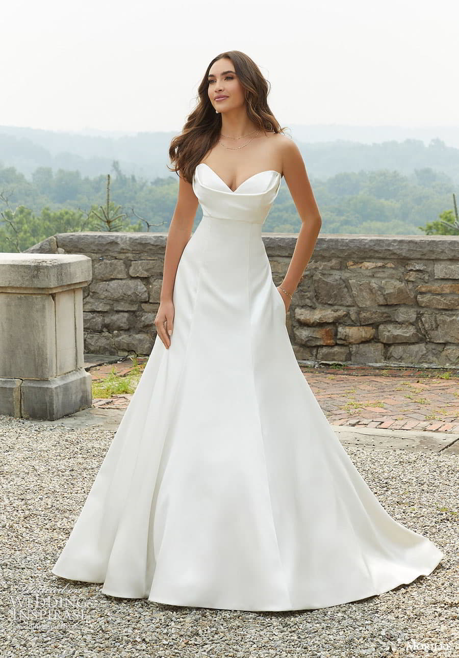 morilee fall 2022 bridal strapless sweetheart neckline clean minimalist modern a line wedding dress chapel train (8) mv morilee fall 2022 bridal strapless sweetheart neckline clean minimalist modern a line wedding dress chapel train (8) mv