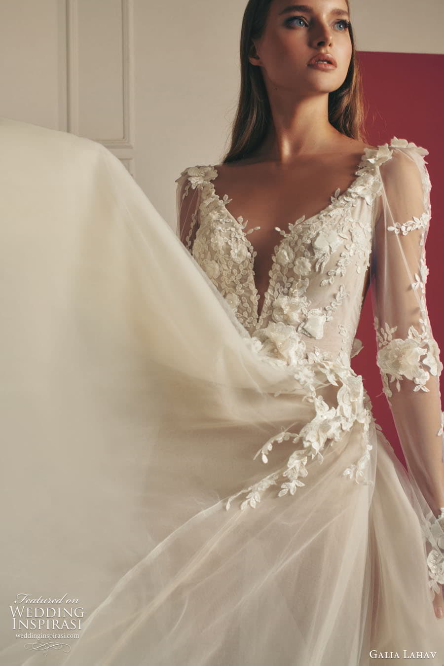 galia lahav fall 2022 gala bridal sheer puff long sleeve plunging v neckline embellished bodice a line ball gown wedding dress chapel train (8) zv galia lahav fall 2022 gala bridal sheer puff long sleeve plunging v neckline embellished bodice a line ball gown wedding dress chapel train (8) zv