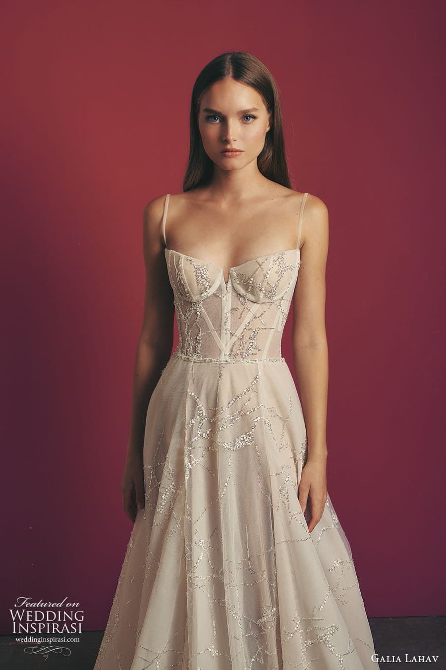 galia lahav fall 2022 gala bridal sleeveless straps semi sweetheart neckline fully embellished a line ball gown wedding dress chapel train (4) zv galia lahav fall 2022 gala bridal sleeveless straps semi sweetheart neckline fully embellished a line ball gown wedding dress chapel train (4) zv