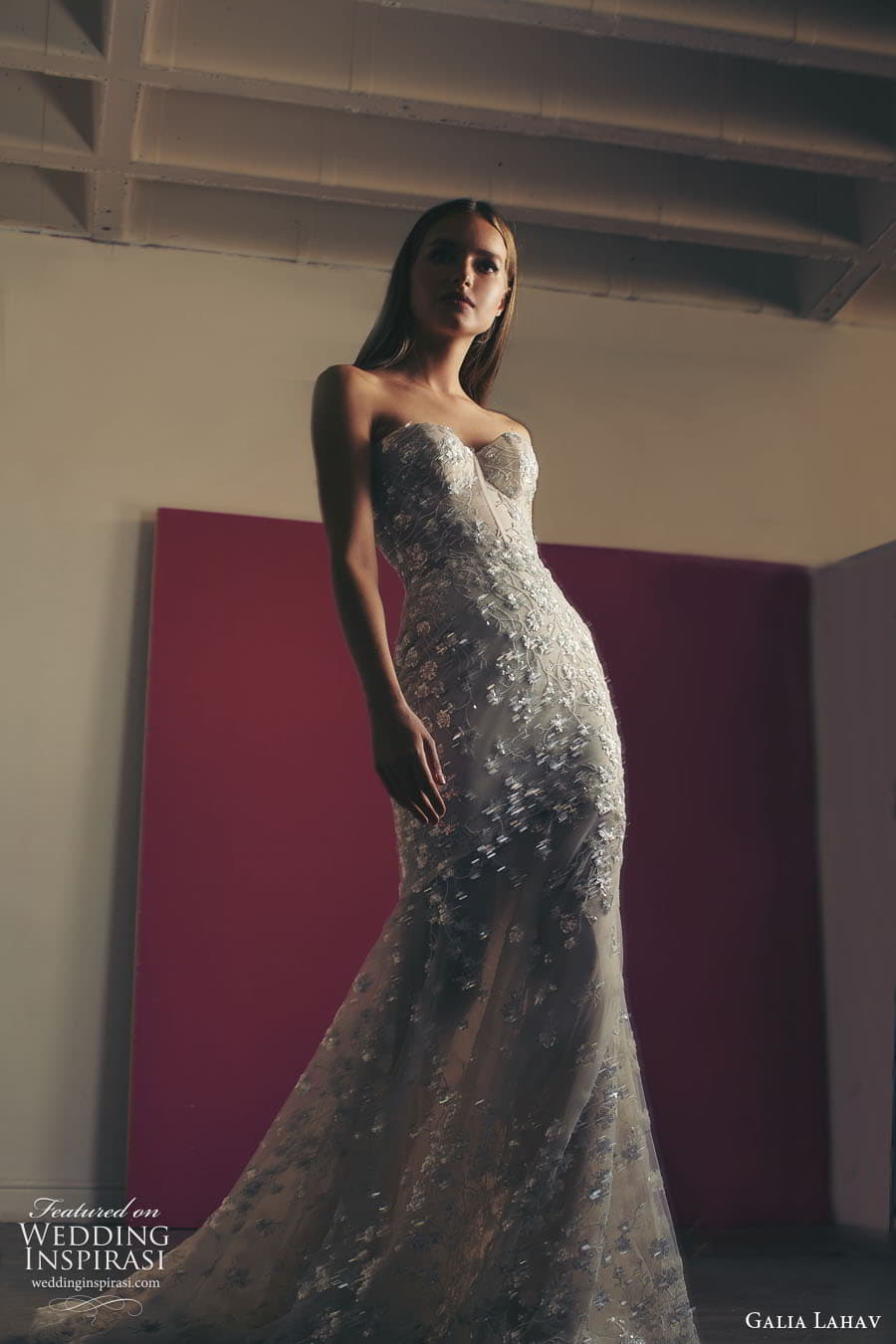 galia lahav fall 2022 gala bridal strapless sweetheart neckline fully embellished sheath wedding dress chapel train (6) fv galia lahav fall 2022 gala bridal strapless sweetheart neckline fully embellished sheath wedding dress chapel train (6) fv