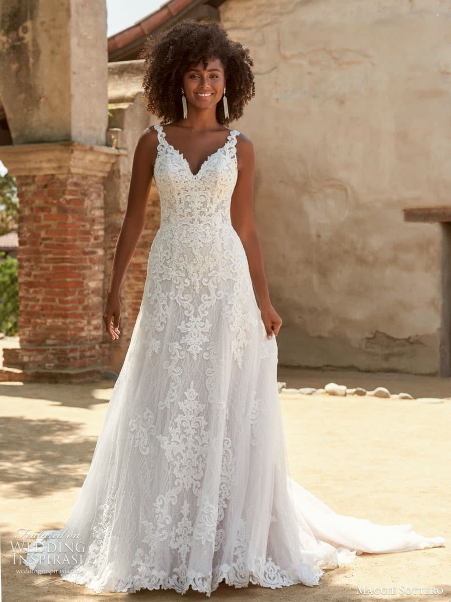 maggie sottero spring 2022 bridal sleeveless straps plunging v neckline embellished lace ball gown a line wedding dress chapel train (37) mv maggie sottero spring 2022 bridal sleeveless straps plunging v neckline embellished lace ball gown a line wedding dress chapel train (37) mv