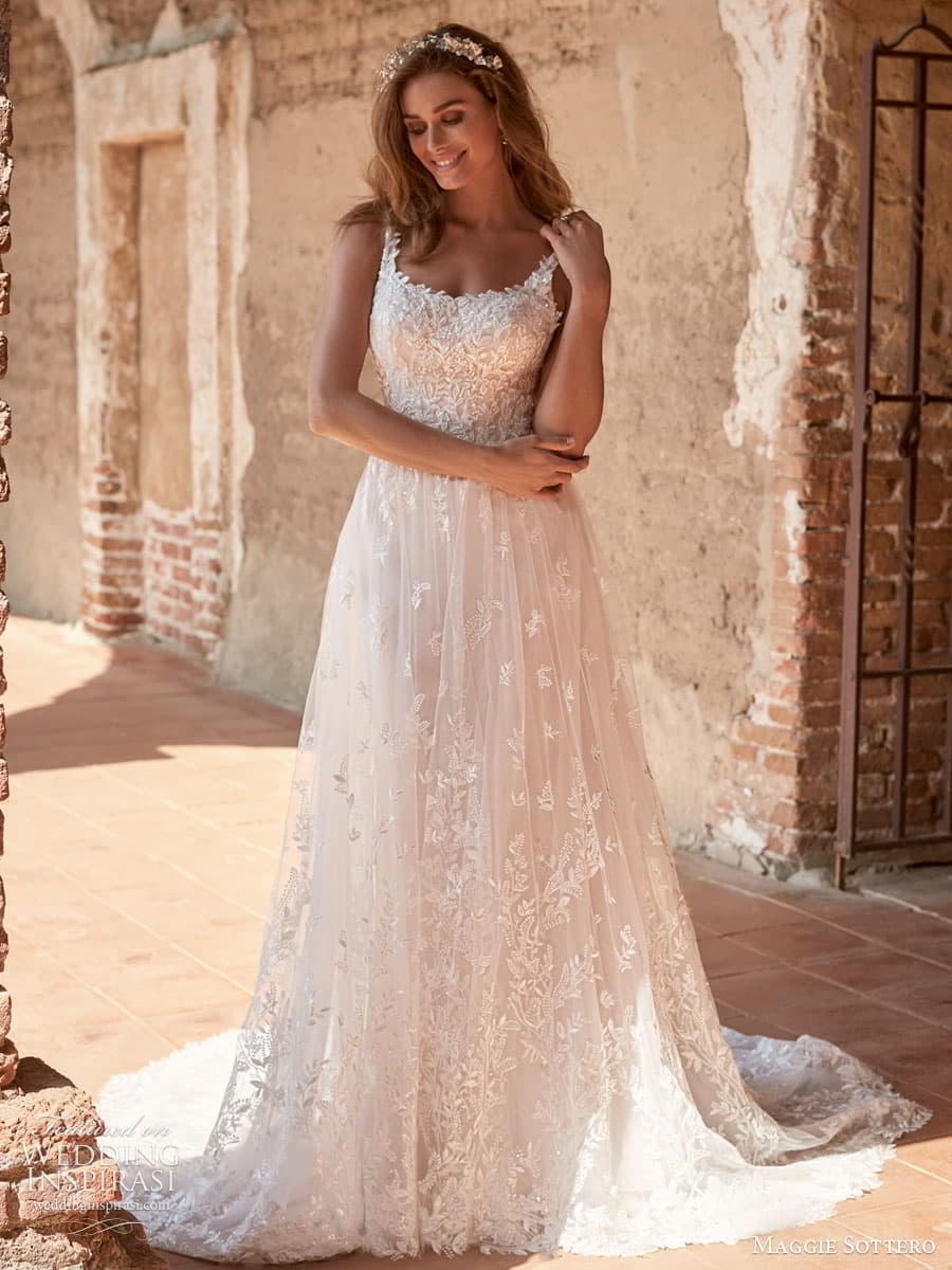 maggie sottero spring 2022 bridal sleeveless straps square neckline embellished lace bodice a line sheath wedding dress chael train (27) mv maggie sottero spring 2022 bridal sleeveless straps square neckline embellished lace bodice a line sheath wedding dress chael train (27) mv