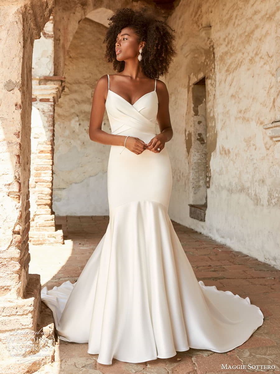 maggie sottero spring 2022 bridal sleeveless thin strap clean minimalist fit flare sheath wedding dress chapel train (28) mv maggie sottero spring 2022 bridal sleeveless thin strap clean minimalist fit flare sheath wedding dress chapel train (28) mv