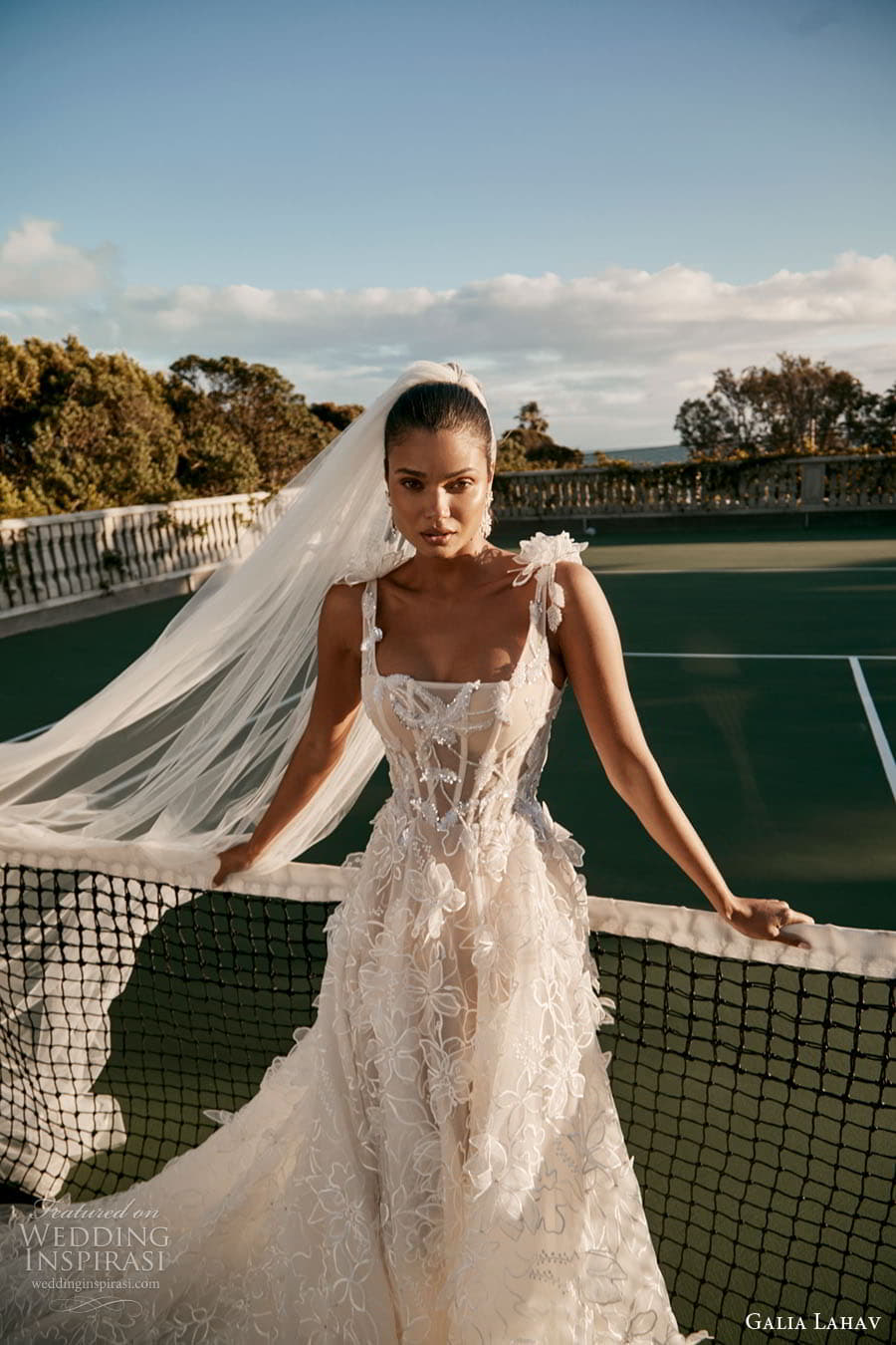 galia lahav spring 2023 couture bridal sleeveless straps square neckline fully embellished a line ball gown wedding dress chapel train (6) fv