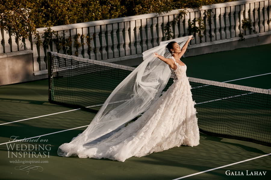 galia lahav spring 2023 couture bridal sleeveless straps square neckline fully embellished a line ball gown wedding dress chapel train (6) mv 